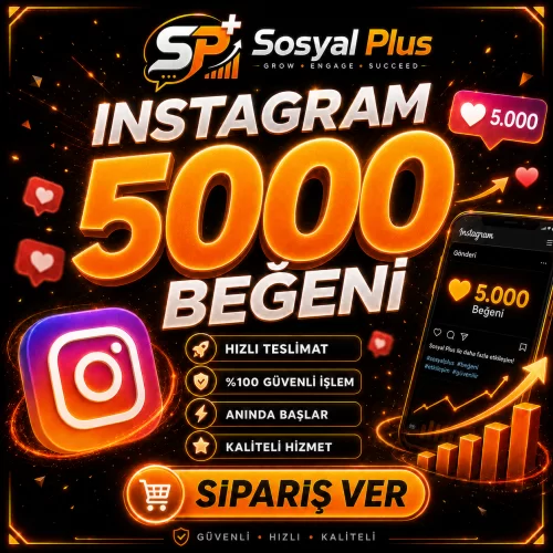 Instagram 5.000 Beğeni - Garantili - Etkileşimini Güçlendir
